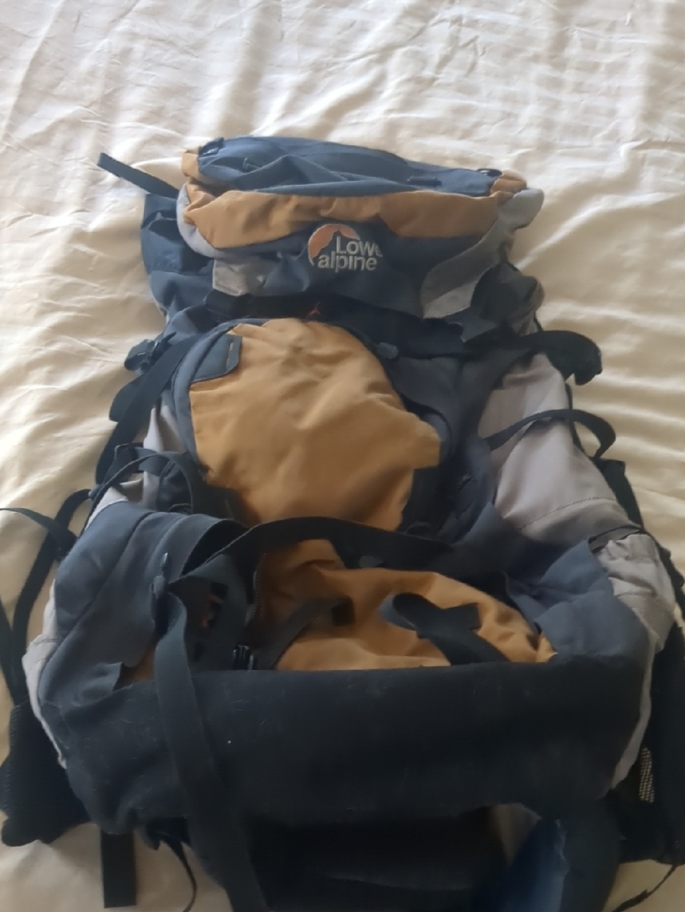 Lowe Alpine Men's Hiking Backpack - Blue and Tan